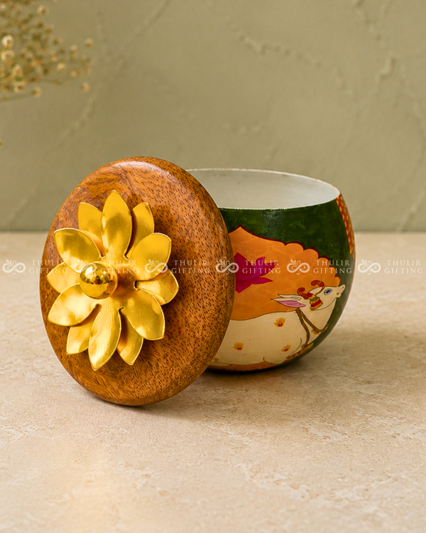 Pichwai Wooden Lid Jar (Assorted)