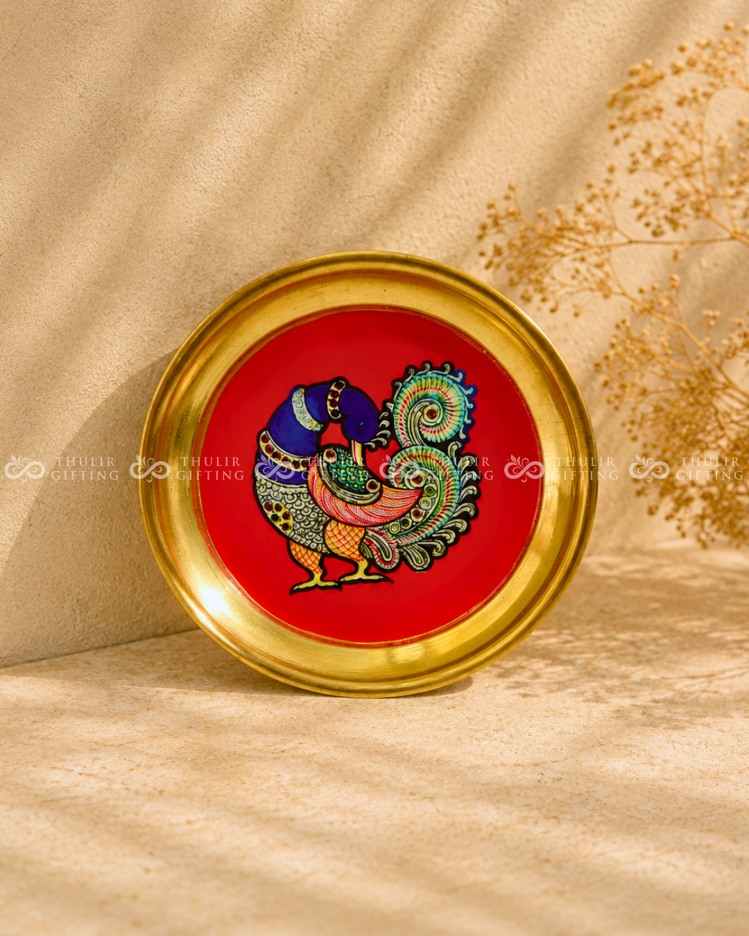 Pichwai Brass Plate – 6 Inch (Assorted )