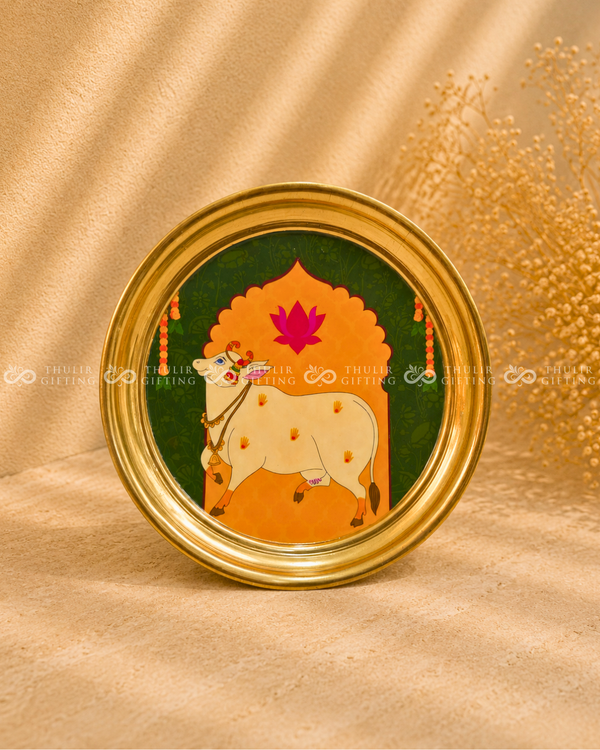 Pichwai Brass Plate – 8 Inch (Assorted)