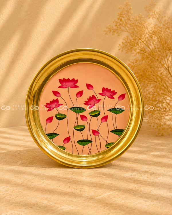 Pichwai Brass Plate – 8 Inch (Assorted)