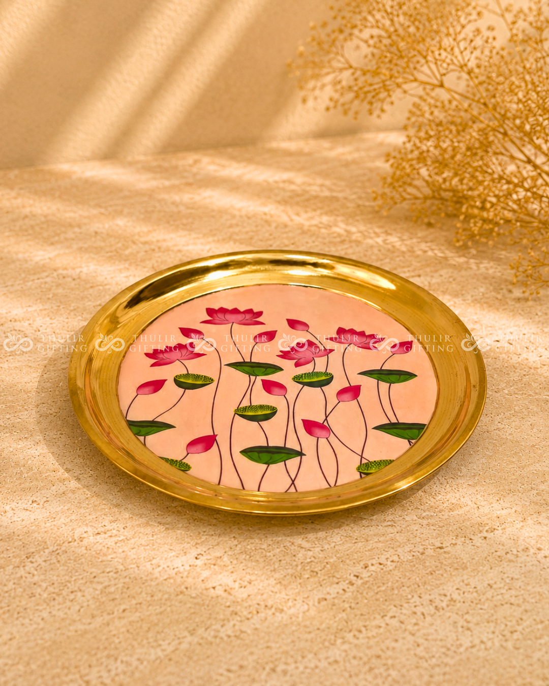 Pichwai Brass Plate – 8 Inch (Assorted)