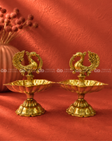 Brass Swan Diya