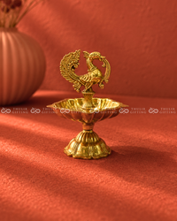 Brass Swan Diya
