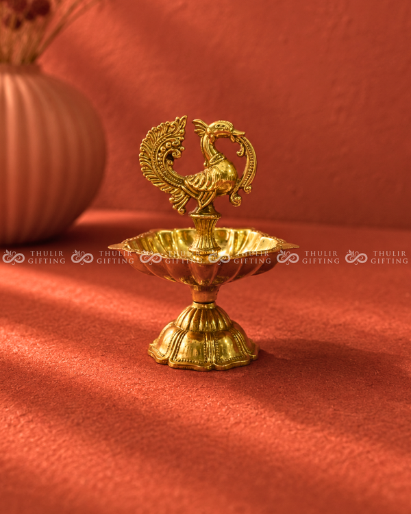Brass Swan Diya