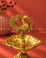 Brass Swan Diya