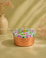 Copper Finish Box with Printed Lid - 4 Inch (Assorted)