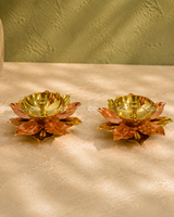 Copper Lotus Diya - 3 Inch