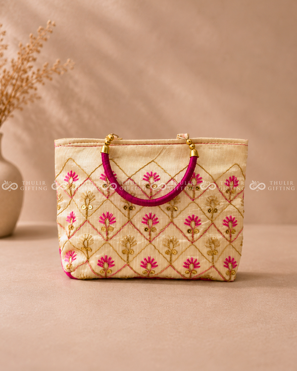 Floral Embroidery Hand Bag – Assorted