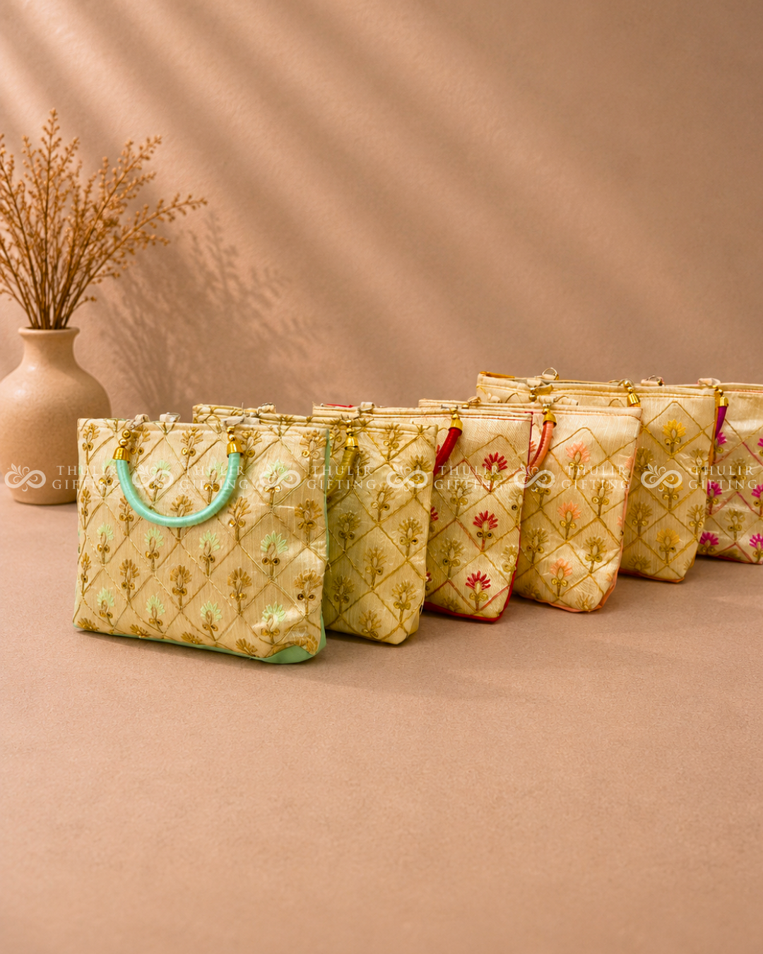 Floral Embroidery Hand Bag – Assorted