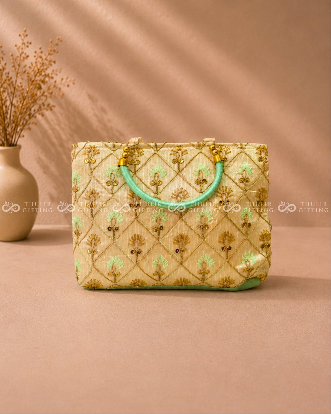 Floral Embroidery Hand Bag – Assorted