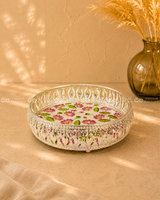 German Silver Floral Tray - 8 Inch (Assorted)