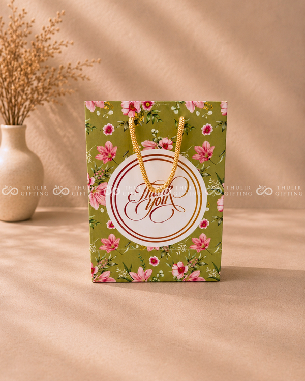 Floral Paper Gift Bag - 6x8 Inches (Assorted)