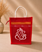 Ganesha & Kolam Jute Bag – Assorted
