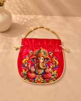 Ganesha Potli Bag with Pearl Handle (Assorted)