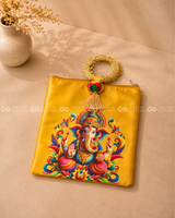 Ganesha Printed Potli Bag with Handle (Assorted )