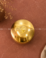 Golden Finish Metal Jar - 5 Inches