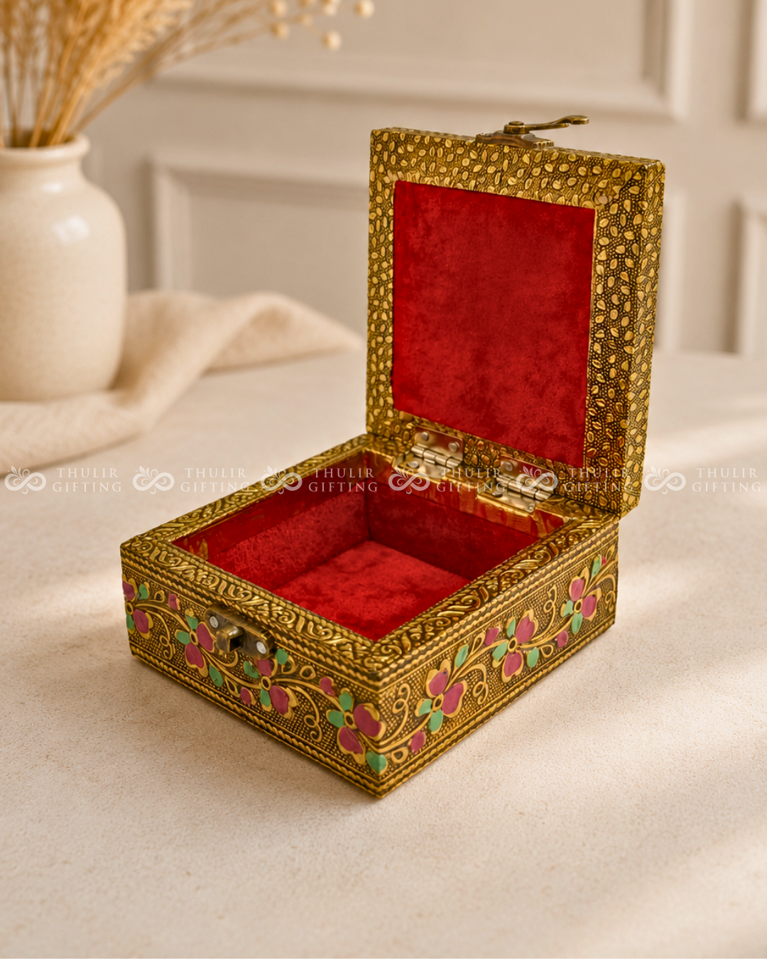 Meenakari Jewel Box - 4x4 Inches