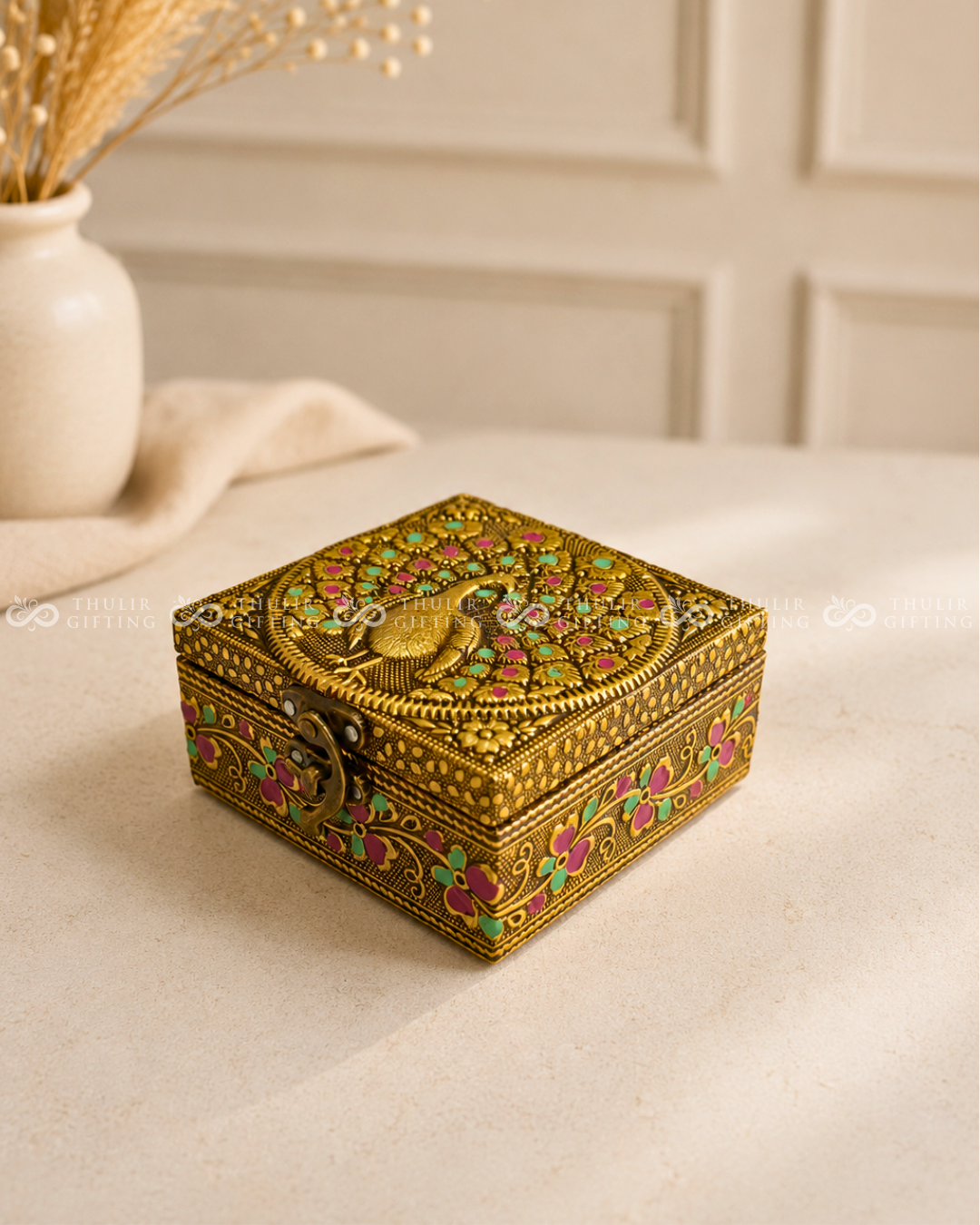 Meenakari Jewel Box - 4x4 Inches