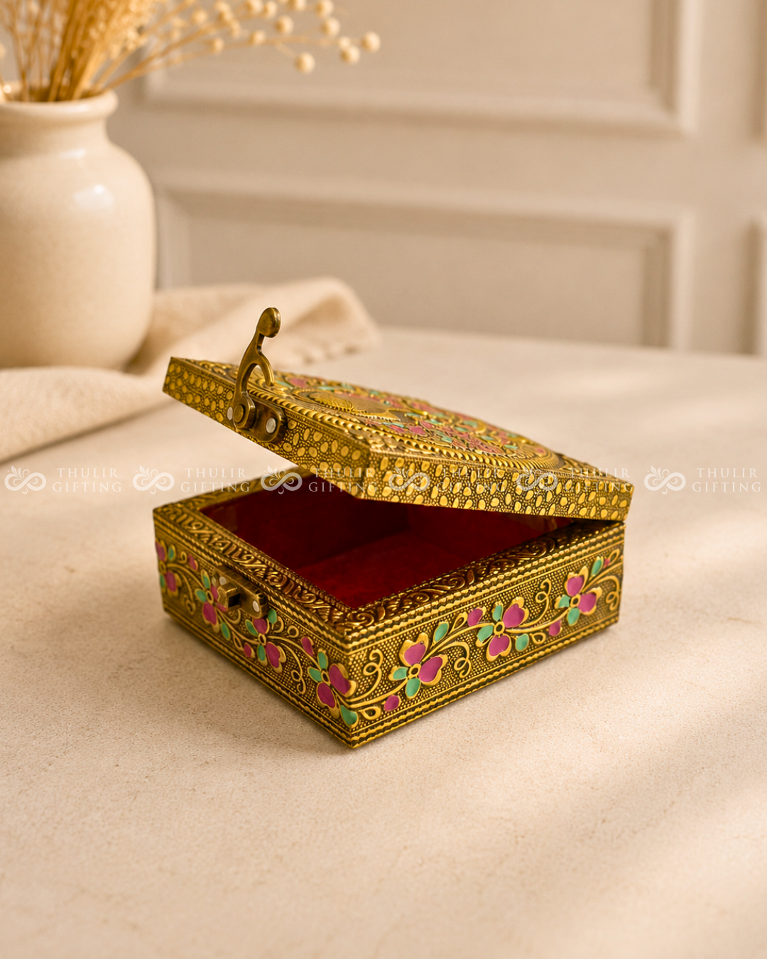 Meenakari Jewel Box - 4x4 Inches