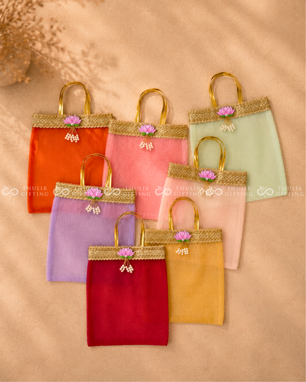 Organza Gift Bag with Handle - 9x7 Inches (Assorted)