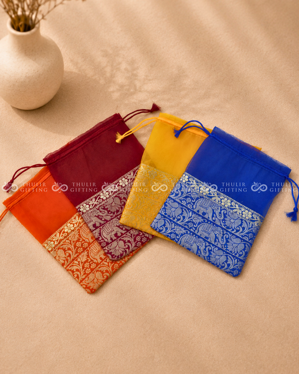 Organza Potli Bag - 9x7 Inches (Assorted )