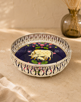 German Silver Pichwai Tray - 8 Inch (Assorted)