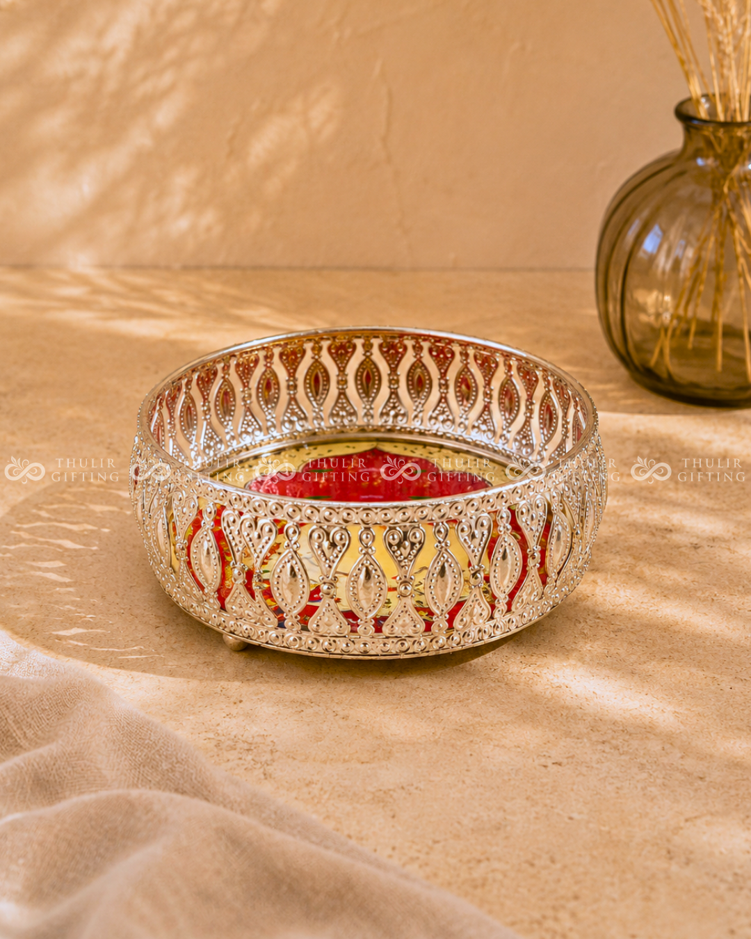 German Silver Pichwai Tray - 6 Inch (Assorted)
