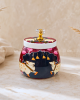 Pichwai Metal Jar – 4 Inch (Assorted)