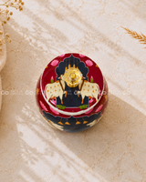 Pichwai Metal Jar – 4 Inch (Assorted)