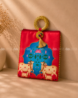 Pichwai Printed Potli Bag with Handle (Assorted)