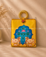 Pichwai Printed Potli Bag with Handle (Assorted)