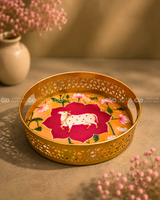 Pichwai Metal Tray- 8 Inch (Assorted)