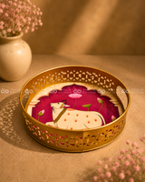 Pichwai Metal Tray- 8 Inch (Assorted)