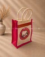 Pichwai Printed Jute Gift Bag