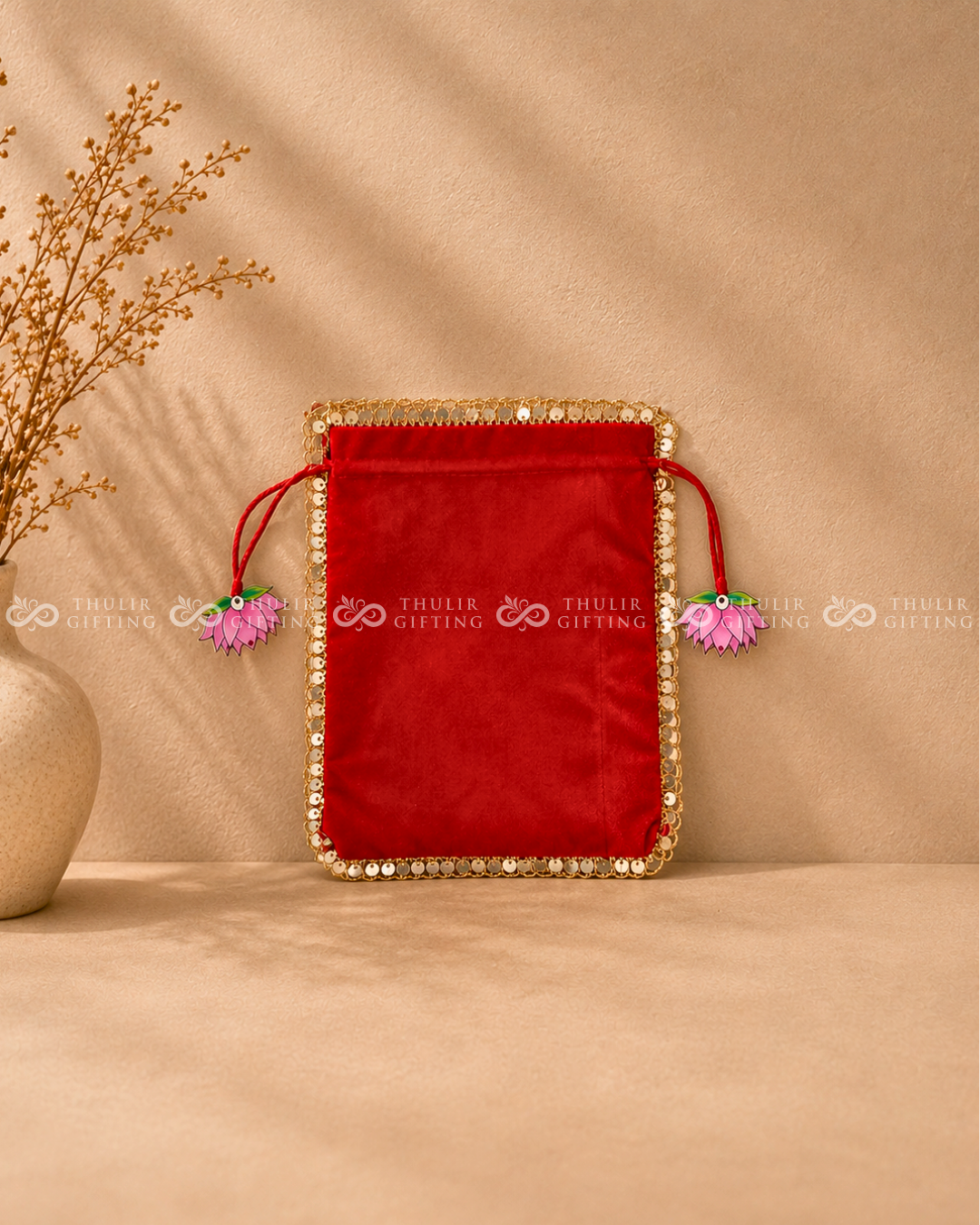 Premium Satin Potli Bag - 9x7 Inches (Assorted)