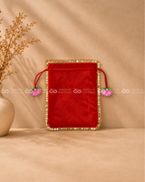 Premium Satin Potli Bag - 9x7 Inches (Assorted)