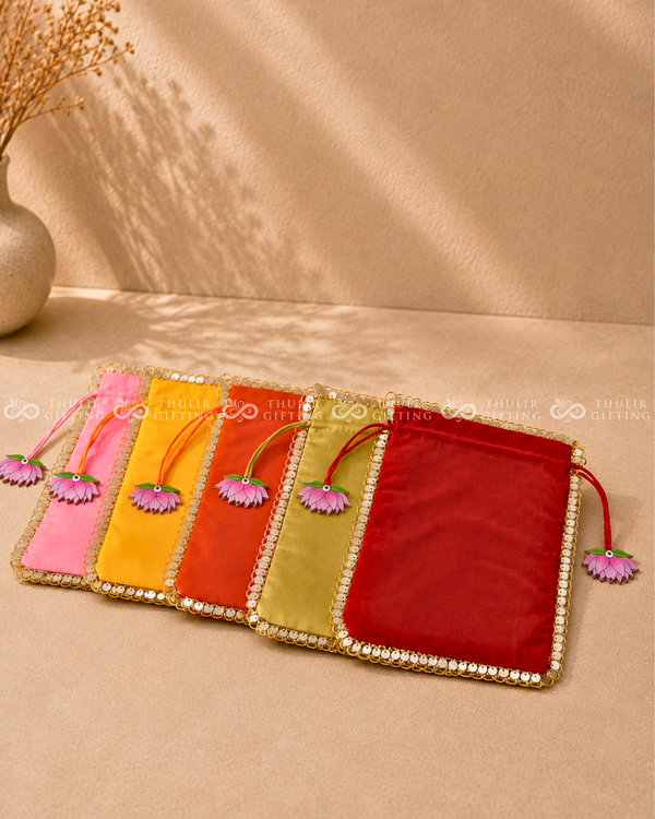 Premium Satin Potli Bag - 9x7 Inches (Assorted)