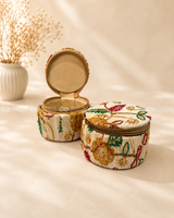 White Embroidery Bangle Box