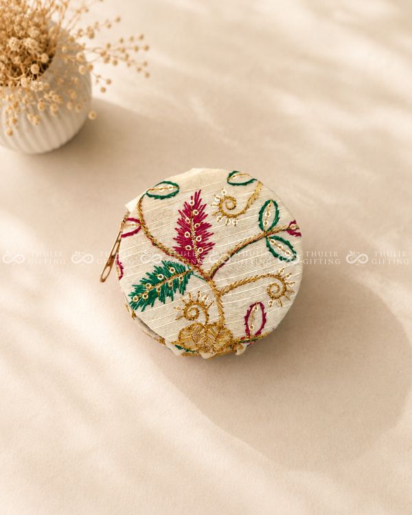 White Embroidery Bangle Box