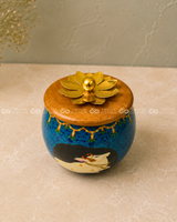 Pichwai Wooden Lid Jar (Assorted)